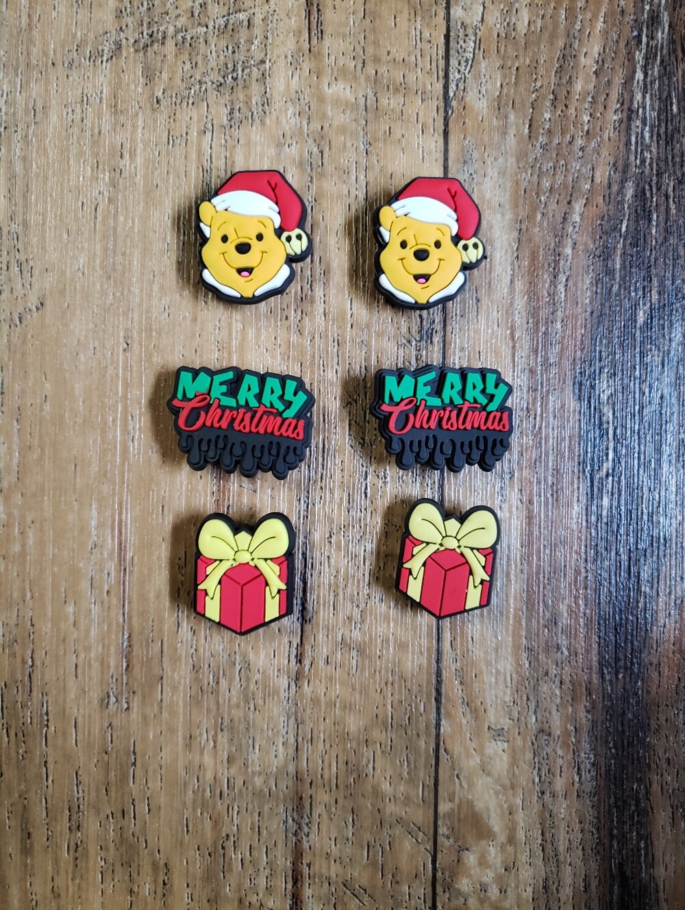 Pooh Bear Christmas Shoe Charms